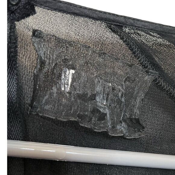 Reformation Black V Neck Midi Dress Women’s Size 0 Long Sleeve Plunge Minimal - Picture 10 of 11